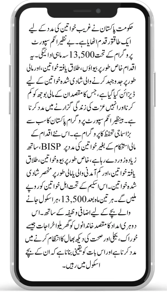 BISP Support Program for Widows and Divorced Women – How to Apply Today
